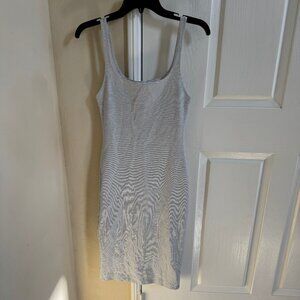 Zara Trafaluc Striped Black and White Midi Dress